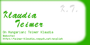 klaudia teimer business card